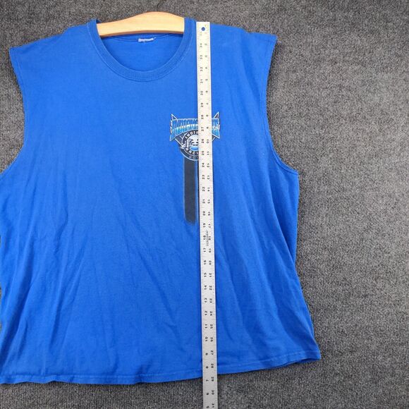 Indianapolis Indiana Racing Tank Top Mens Sleeveless Blue Crew Neck Regular Fit - Picture 10 of 13